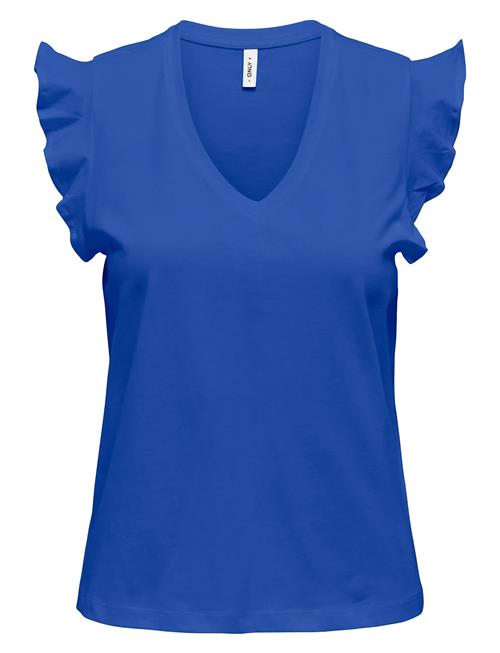 ONLY | Onlmay Life S/S Frill V-Neck Top Box Jrs | L