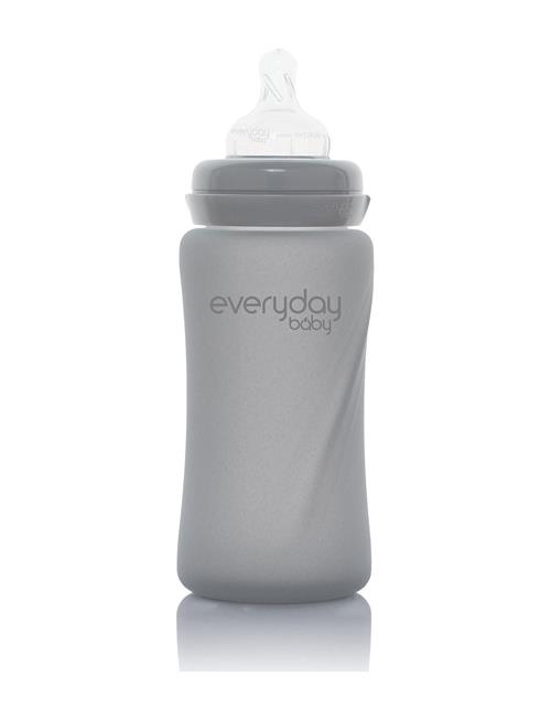 Everyday Baby | Glass Baby Bottle Healthy + Quiet Grey 240Ml | 240 ml