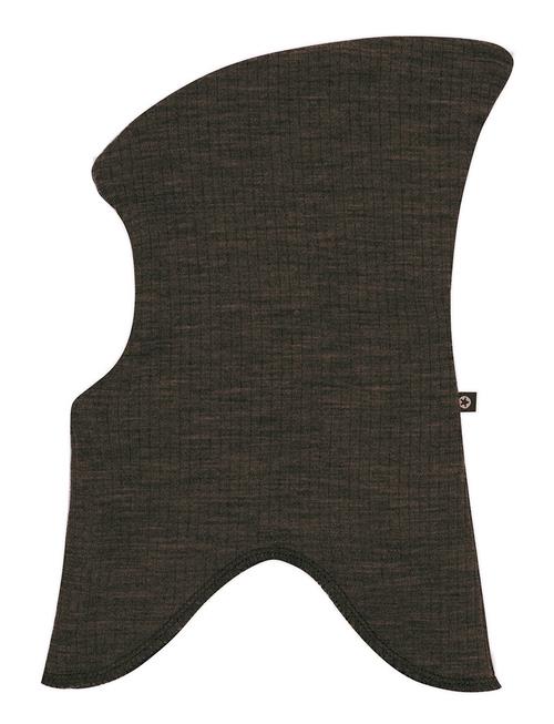 Se Smallstuff | Balaclava, 2 Layers, Dark Brown Drop Needle, Merino Wool, Size 80/86 | 80/86 hos Booztlet