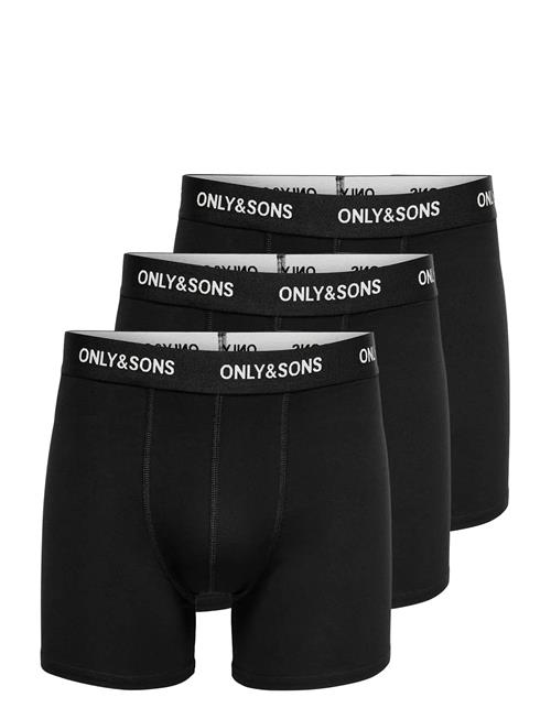 ONLY & SONS | Onsfitz Solid Black Boxer 3Pack Noos | XXL