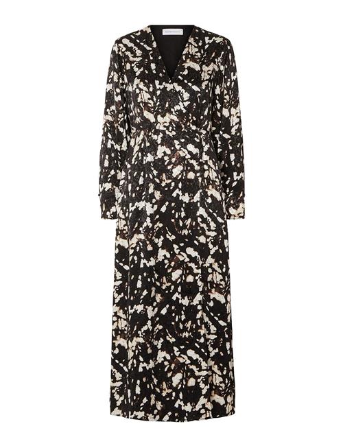 Selected | Slfjustine Ls Aop Ankle Wrap Dress B | 40