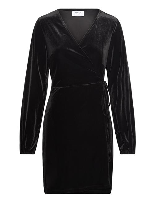 Vila | Vikatja L/S Short Velvet Wrap Dress/Ka | XS
