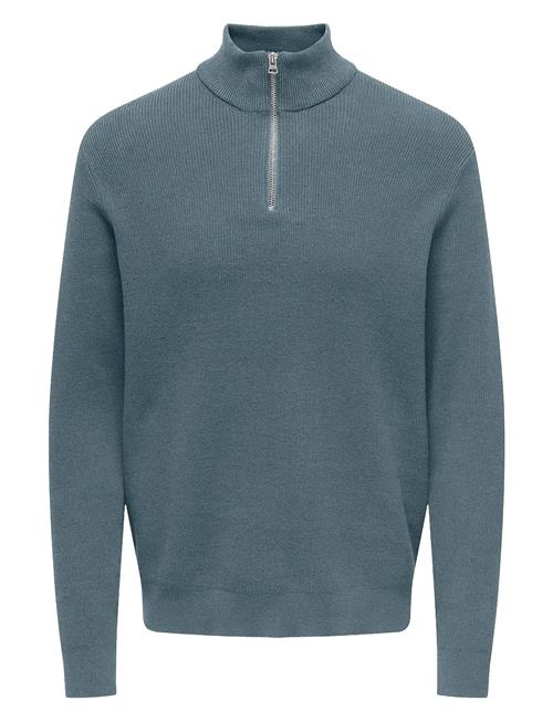 ONLY & SONS | Onsphil Reg 12 Struc Half Zip Knit Noos | M