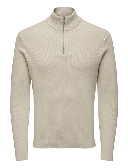 ONLY & SONS | Onsphil Reg 12 Struc Half Zip Knit Noos | XXL