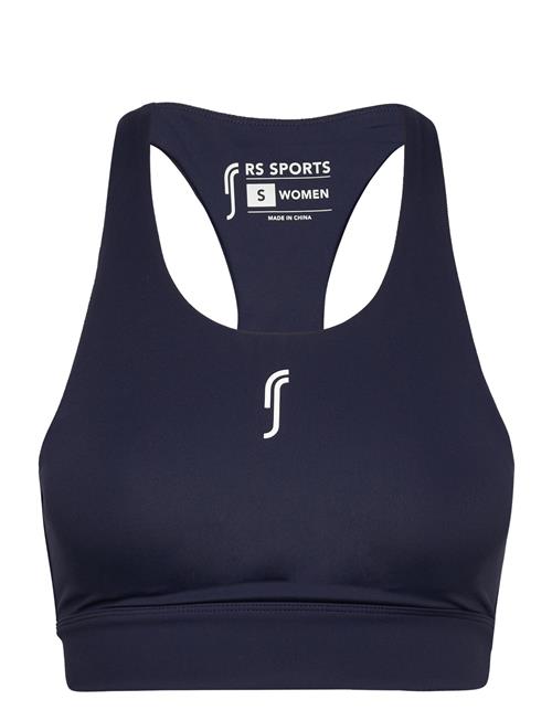 RS Sports | Women's Stretch Tech Sports Bra Logo (Deep Grey/Ace Yellow,L,St) | XS
