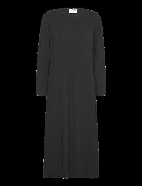 Selected | Slfsilla Ls O-Neck Plisse Midi Dress