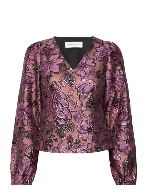 Selected | Slfpaula Pink Lavender Ls Top B | 38