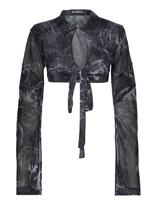 HAN Kjøbenhavn | Camo Mesh Wrap Top | 38