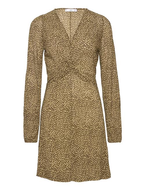 Mango | Short Printed Dress With Knot Detail | XS