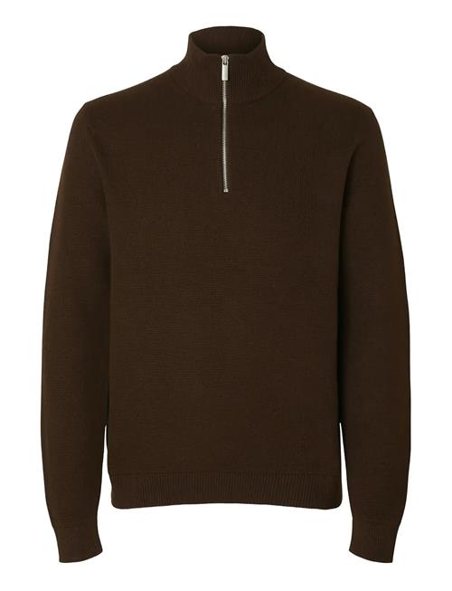 Selected | Slhdane Ls Knit Structure Half Zip Noos | M