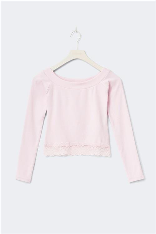 Gina Tricot - 14+ off shoulder top - Toppe - Lyserød - S - Dame