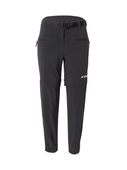 ADIDAS TERREX Udendørs bukser 'Utilitas Zip-Off'  sort / hvid