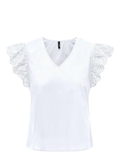 ONLY | Onllou Life Emb S/S Frill Top Wvn | XL
