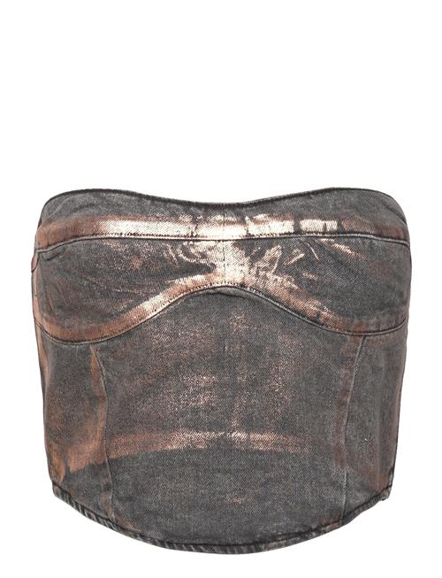 Mango | Denim Foil Top | L