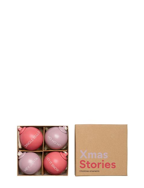 Design Letters | Xmas Stories Ball Pendants 40Mm (Set Of 4 Pcs) | ONE SIZE