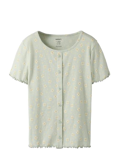 name it | Nkfvemia Aop Ss Slim Top | 158-164