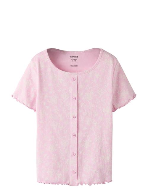 name it | Nkfvemia Aop Ss Slim Top | 134-140