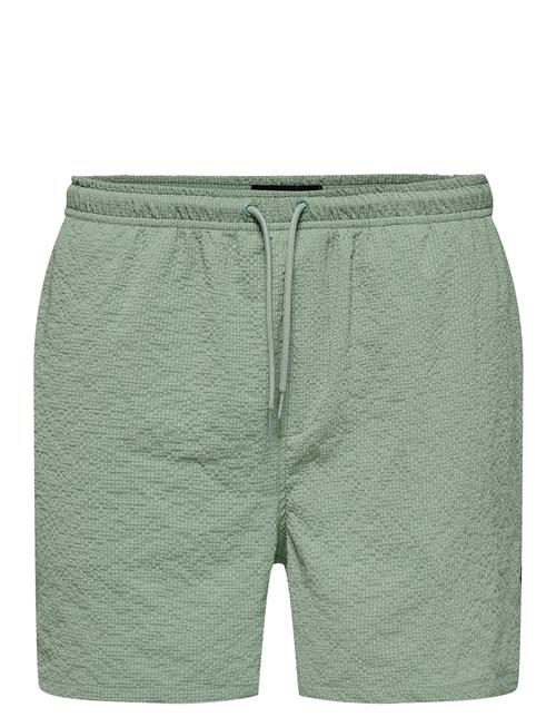 ONLY & SONS | Onsted Life Solid Seersucker Swim Noos | M