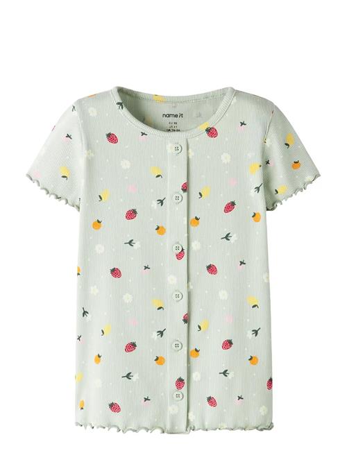 name it | Nmfvemia Aop Ss Slim Top | 110