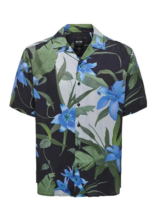 ONLY & SONS | Onsdan Life Reg Ss Aop Visc Shirt 8671 | XS