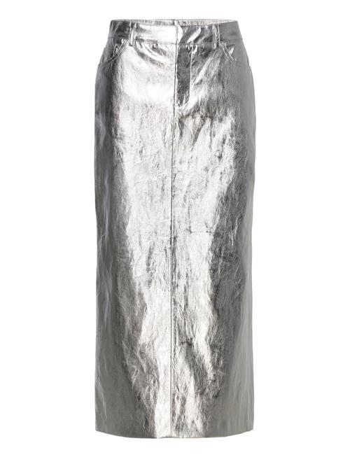 Mango | Metallic Midi Skirt | 34
