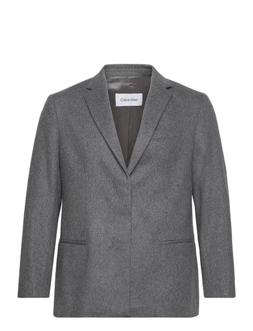 Calvin Klein | Flannel Wool Tailored Blazer | 36