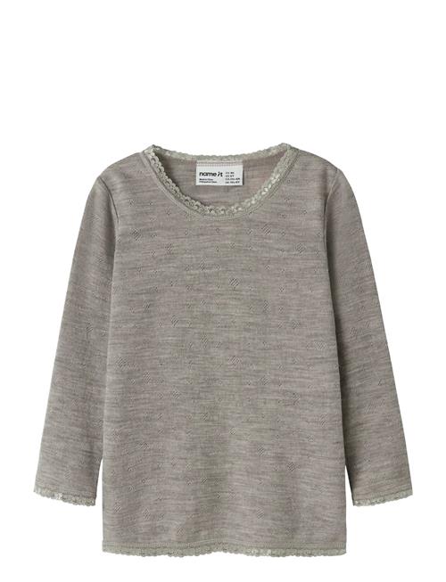 name it | Nmfwang Wool Needle Ls Top Solid Noos | 104