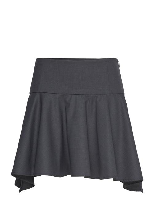 Mango | Wool Mini-Skirt With Asymmetrical Hem | 36