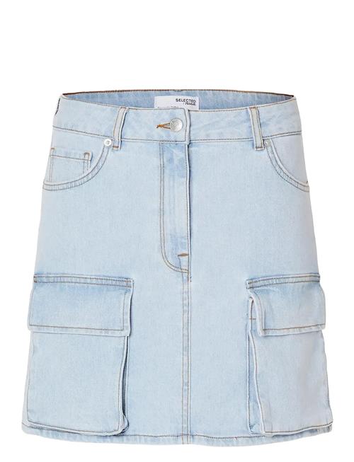 Selected | Slfhazel Mw Light Ice Blue Denim Skirt | 38