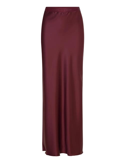 Ahlvar Gallery | Hana Long Logo Satin Skirt | XS