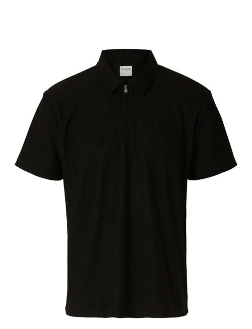 Selected | Slhrelax-Plisse Half Zip Ss Polo Ex | M