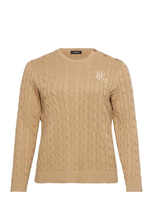 Lauren Women | Button-Trim Cable-Knit Cotton Sweater | 54-56