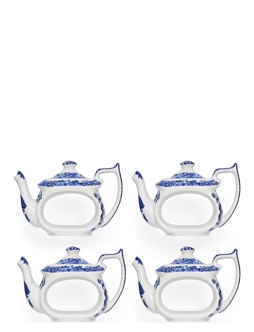 Spode | Blue Italian Teapot Napkin Rings - Set Of 4 | ONE SIZE