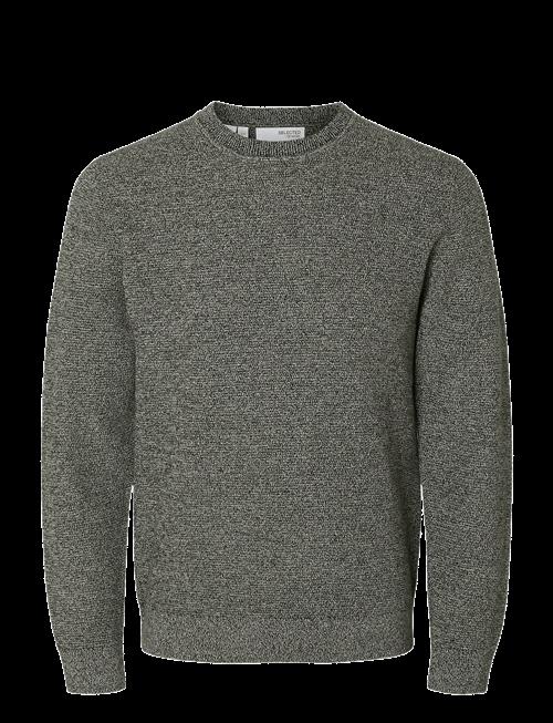 Selected | Slmross Ls Knit Structure Crew Neck Noos | L