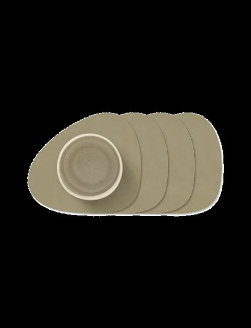 LIND DNA | 4-Set Glass Mat Curve Nupo | 11X13CM