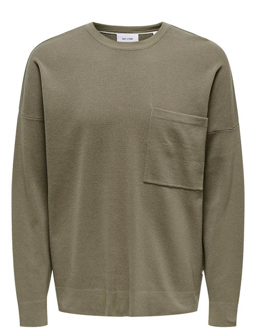 ONLY & SONS | Onslamai Ovz 12 Ls Pocket Crew Knit | S