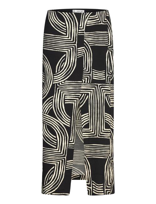 Mango | Printed Skirt With Slit | 38