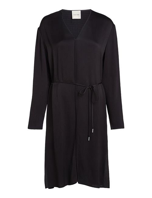 Calvin Klein | Hammered Satin V Neck Dress | 38