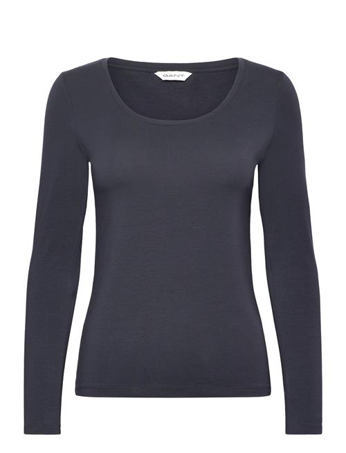 GANT | Slim Cot/Ela Ls Scoop Neck Top | XS