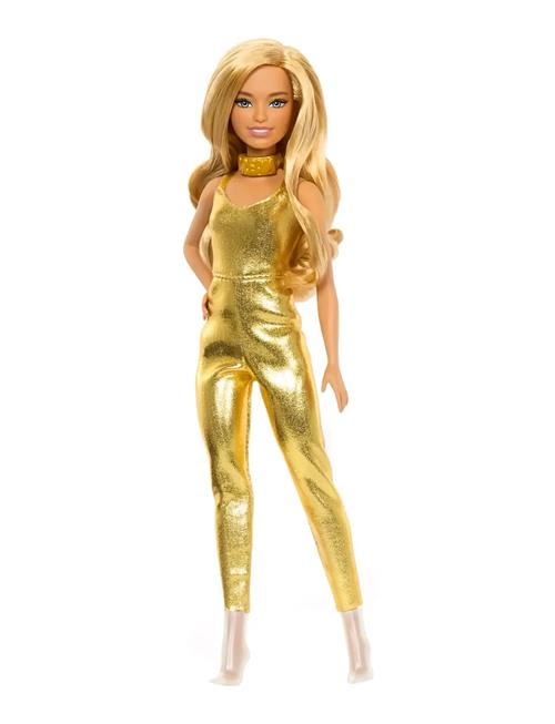 Barbie | Fashionistas Doll, Blonde Hair & Golden Jumpsuit | ONE SIZE