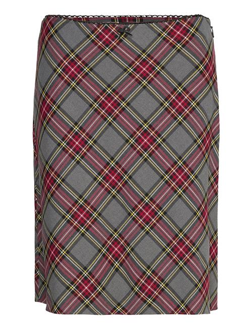 Mango | Check Skirt With Lace Finish | 36