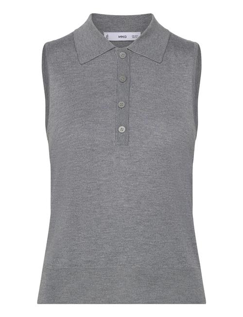 Mango | Fine-Knit Polo Neck Gilet | XS