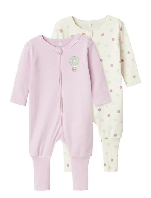 name it | Nbfnightsuit 2P Zip Ff Jet Dot Noos | 98