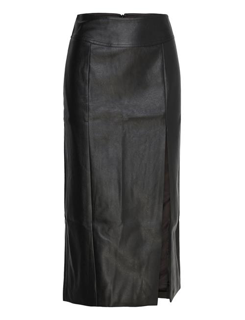 Bardot | Dante Vegan Leather Midi Skirt | 36 85 cm