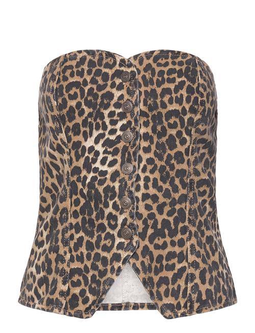 Mango | Leopard-Print Corset Top | S