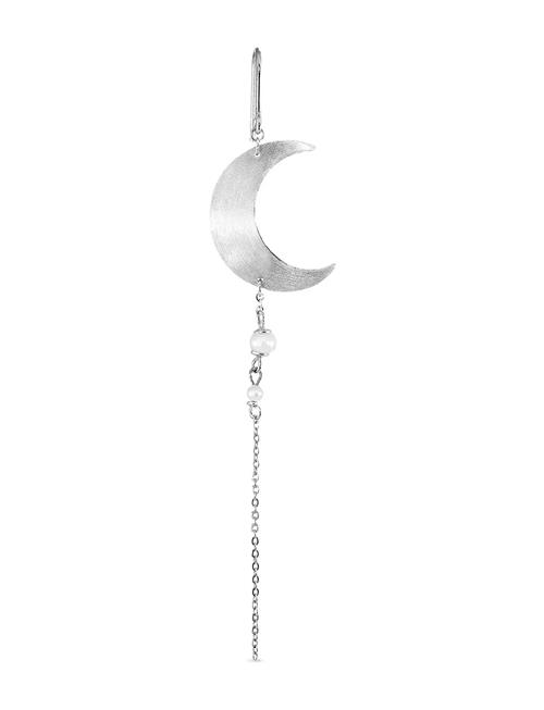 Jane Koenig | Half Moon Earring With Pearl Chain | RIGHT