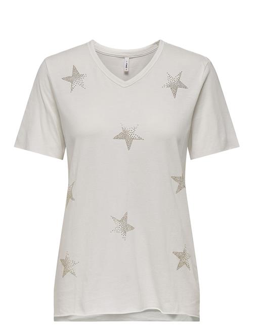 ONLY | Onllucy Life Star S/S V-Neck  Cs Top | S