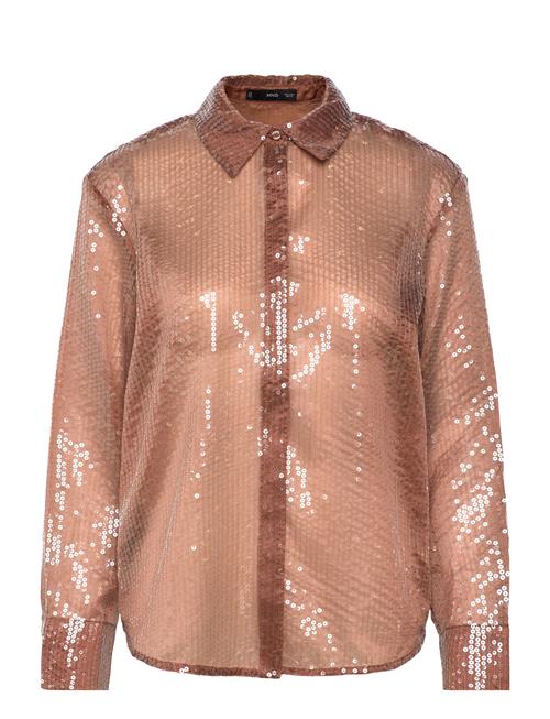 Mango | Semi-Transparent Sequined Shirt | S