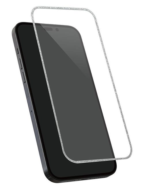 Holdit | Temp Glass Glitter Silver | IPHONE 15-15PRO