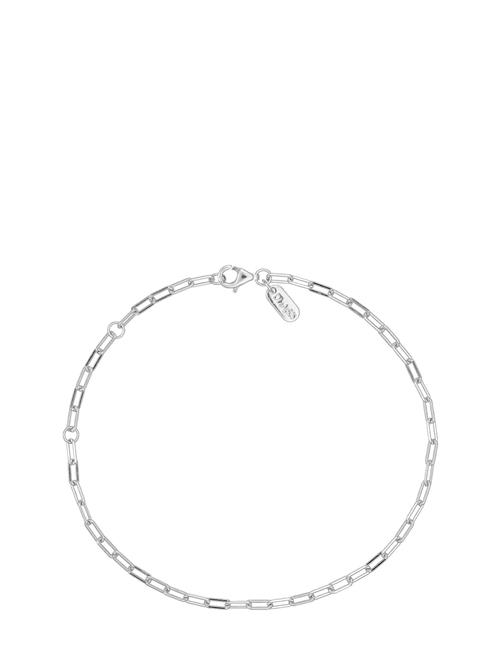 Design Letters | Chunky Square Link Chain Small Bracelet - Silver | ONE SIZE